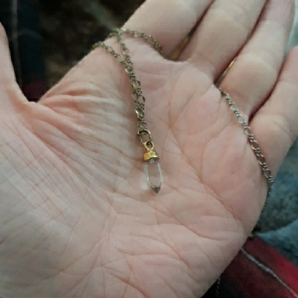 Clear Stone Pendant Necklace